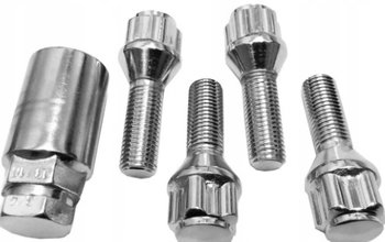 Śruby Zabezpieczające Do Felg 12x1,5 Stożek Kół Wheel Lock Z Nasadką - Inny producent