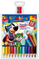 St-Majewski, kredki, Moje Bambino, 12 kolorów + temperówka Bambino