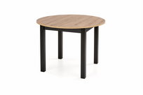 ST44M stół okrągły rozkładany dąb artisan nogi czarne