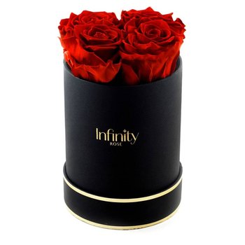 Stabilizowane Czerwone Wieczne Róże Średni Czarny Flower Box Infinity Rose - Infinity Rose
