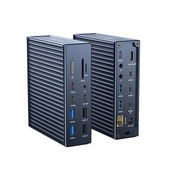Stacja dokująca Acasis Thunderbolt 4 40Gbps 21 portów USB-C, USB-A, HDMI, LAN 2,5 GbE, microSD, SD, minijack - Acasis