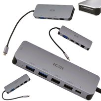 STACJA DOKUJĄCA DO LAPTOPA TOSHIBA HUB USB-C 2xHDMI PD PODWÓJNY MONITOR