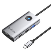Stacja dokująca HUB 5w1 Orico USB-C, HDMI, 2xUSB (szara) Orico