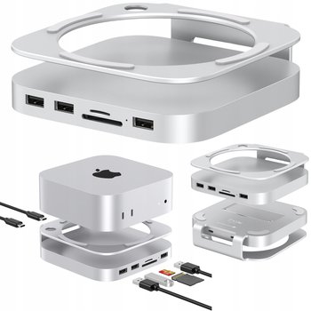 Stacja dokująca Hub MC60 NVMe SATA M.2 Mac Mini M4 Pro 6w1 USB C SD microSD - Inny producent