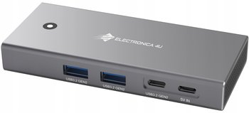 Stacja dokująca obudowa kieszeń do mSATA NVME dysk M.2 HUB USB C 4w1 - ELECTRONICA 4U