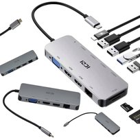 STACJA DOKUJĄCA PODWÓJNY MONITOR DO LAPTOPA HIRO HUB USB-C 2x HDMI PD