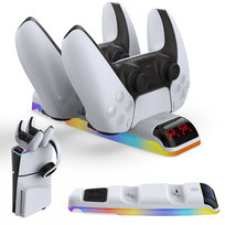 Stacja Dokująca PS5 z Ładowaniem dla Dwóch Kontrolerów i Oświetleniem RGB