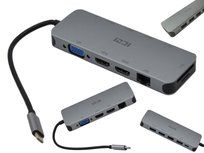 STACJA DOKUJĄCA USB 3.0 HDMI LAN AUDIO Displayport UNIWERSALNA HUB 9w1