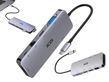 Stacja dokująca USB-C do 2 monitorów rozszerzenie obrazu do laptopa HIRO - Inny producent