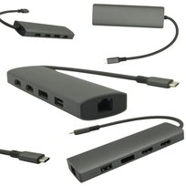 Stacja Dokująca USB-C PD HIRO Rozszerzenie Ekranu na 2 Monitory HDMI 4K