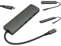 Stacja Dokująca USB-C Rozszerzenie Ekranu na 2 Monitory PD 4K Hyperbook