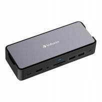 Stacja dokująca Verbatim USB-C Pro CDS-15SSD 2xHDMI DP RJ-45 4xUSB 3xUSB-C Verbatim