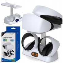 STACJA ŁADUJĄCA DO PS VR2 I 2 KONTROLERY ŁADOWARKA STOJAK NA OKULARY Inny producent