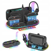 Stacja Ładująca Rgb + Organizer Do Nintendo Switch 2 Ns 2 Joy-con Pro Pad / Jys-ns2322-v1 / Czarny JYS
