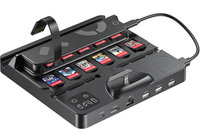 Stacja ładująca Switch z przełącznikiem i czytnikiem kart do gier Unitek