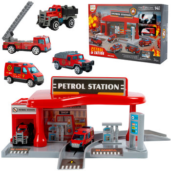 Stacja Paliw Benzynowa Parking Garaż 4 Autka Zabawka Dla Chłopca - MalPlay