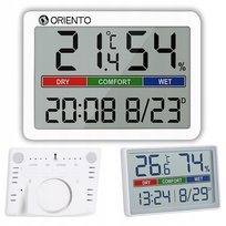 STACJA POGODOWA BEZPRZEWODOWA TERMOMETR HIGROMETR WILGOTNOŚĆ LCD ZEGAR DATA