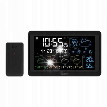 STACJA POGODOWA POGODY WIFI TERMOMETR HIGROMETR ZEGAR + APLIKACJA TUYA - inna (Inny)