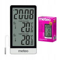 Stacja Pogodowa Termometr zewnętrzny pokojowy wewnętrzny METEO SP111B