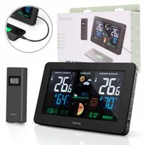 Stacja pogody Hama kolorowy wyświetlacz zegar DCF Gniazdo USB do ładowania