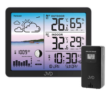 Stacja Pogody Jvd Rb3566.1 Dcf77 Ciśnienie Temperatura Wilgotność - JVD