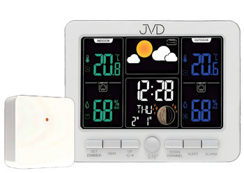 Stacja pogody JVD RB6685.1 tepperatura wilgotność alarmy 14x11 cm - JVD