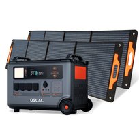 Stacja Zasilania OSCAL PowerMax 3600 (moc szczytowa 6000 W) z 2 Panelem Słonecznym 200 W -Wersja UE