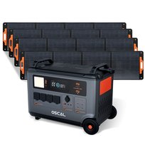 Stacja Zasilania OSCAL PowerMax 3600 (moc szczytowa 6000 W) z 4 Panelem Słonecznym 200 W -Wersja UE