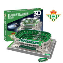 Stadion piłkarski led benito villamarin - real betis fc - puzzle 3d 98 elementów - model klubowy