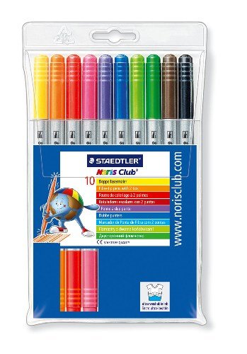 Staedtler, Flamastry dwustronne Noris Club, 10 sztuk