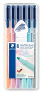 Staedtler, Flamastry triplus PASTEL, 1 mm, 6 kolorów, w etui - Staedtler