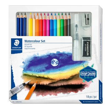 Staedtler, Zestaw do malowania Design Journey Watercolour Set, 18 szt. - Staedtler