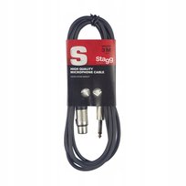 Stagg SMC3XP - kabel mikrofonowy Jack-XLR 3m Stagg