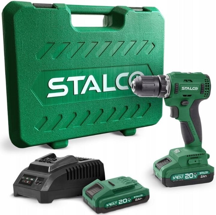 Wiertarko-wkrętarka STALCO DS20-55BL S-97310 zestaw akumulatorów
