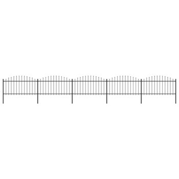 Stalowe ogrodzenie panelowe 8,5m, czarne, 1,25-1,5 - Zakito Europe