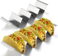Stalowy Stojak na Taco Tortille Komplet 2 Sztuki Srebrny Wytrzymały Inna marka