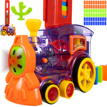 Stan: Nowy  Pociąg Lokomotywa Kolejka Układająca Domino Zabawka na Prezent dla Dzieci KRUZZEL - Kruzzel