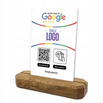 Stand, prezenter, stojak z NFC i QR do opinii Google z LOGO Twojej firmy