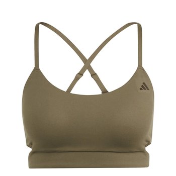 Stanik sportowy damski adidas YOGA STUDIO zielony HY1106-80DD - Adidas