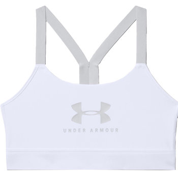 Stanik sportowy Under Armour Mid Sportstyle Graphic biały 1351998 100 - Under Armour