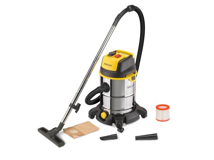STANLEY Odkurzacz Warsztatowy 1600W 30L Sucho Mokro Budowa Garaż Pył