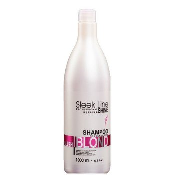 Stapiz, Sleek Line Blush Blond szampon nadający różowy odcień do włosów blond z jedwabiem 1000ml - STAPIZ PROFESJONALNE KOSMETYKI FRYZJERSKIE