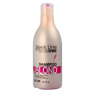 Stapiz, Sleek Line Blush Blond szampon nadający różowy odcień do włosów blond z jedwabiem, 300 ml - STAPIZ PROFESJONALNE KOSMETYKI FRYZJERSKIE