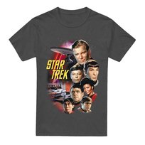 Star Trek T-Shirt Unisex Dla Dorosłych The Classic Crew (L / Grafitowy) Star Trek