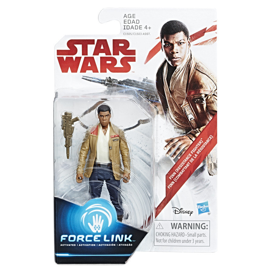 Star Wars, Force Link, figurka podstawowa Finn Resistance Fighter 10cm, C1503/C1505