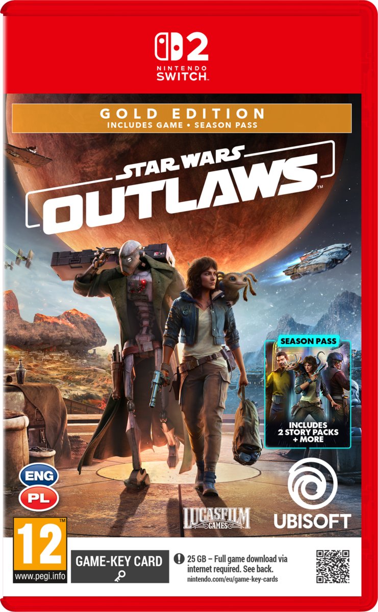 Star Wars Outlaws Gold Edition Nintendo Switch 2 pudełkowa