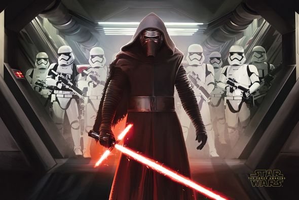 Star Wars The Force Awakens Kylo Ren i Stormtroopers