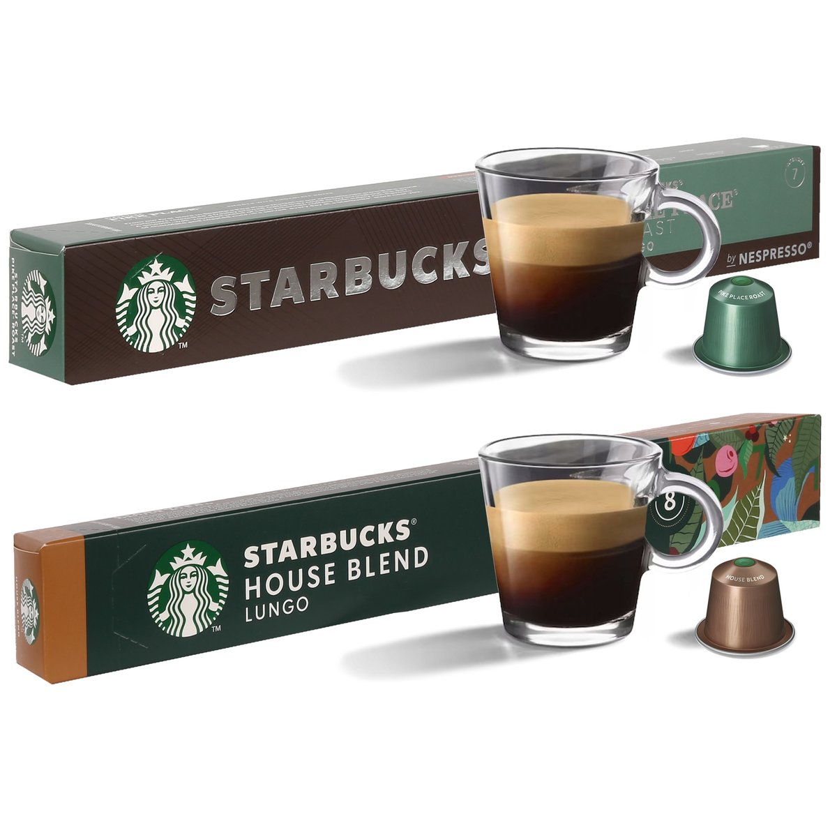 STARBUCKS 20 szt. kapsułek Pike Place Roast Lungo, House Blend Lungo Starbucks Sklep