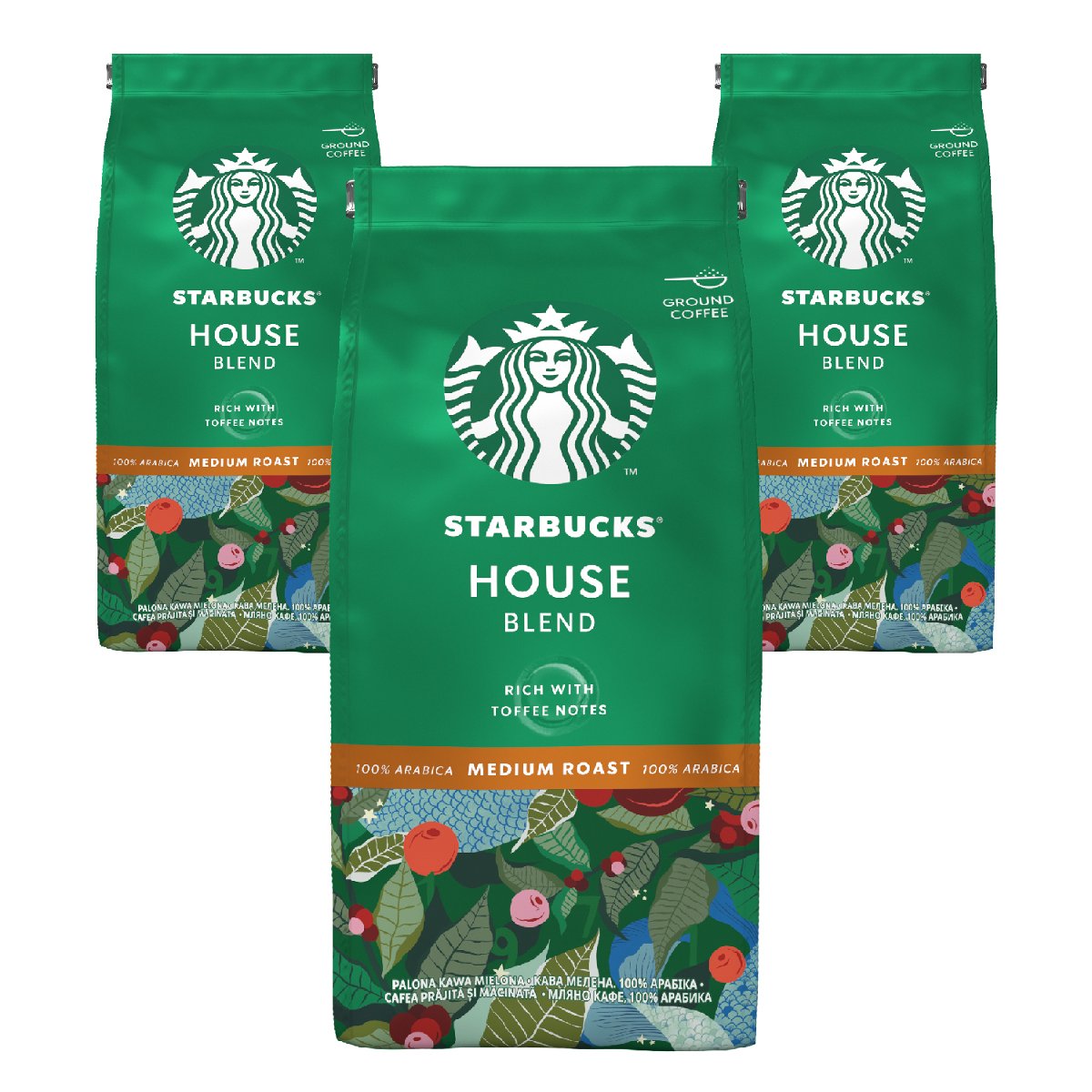 STARBUCKS HOUSE BLEND GROUND Kawa mielona 3x 200g Starbucks Sklep