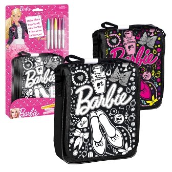 Starpak, Barbie, zestaw kreatywny Torebka do malowania z klapką + flamastry - Starpak